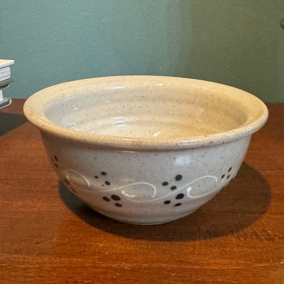 Vintage Great Bay Pottery Hand Painted Bowl Crock Speckled Maine 5.25” - Picture 3 of 7